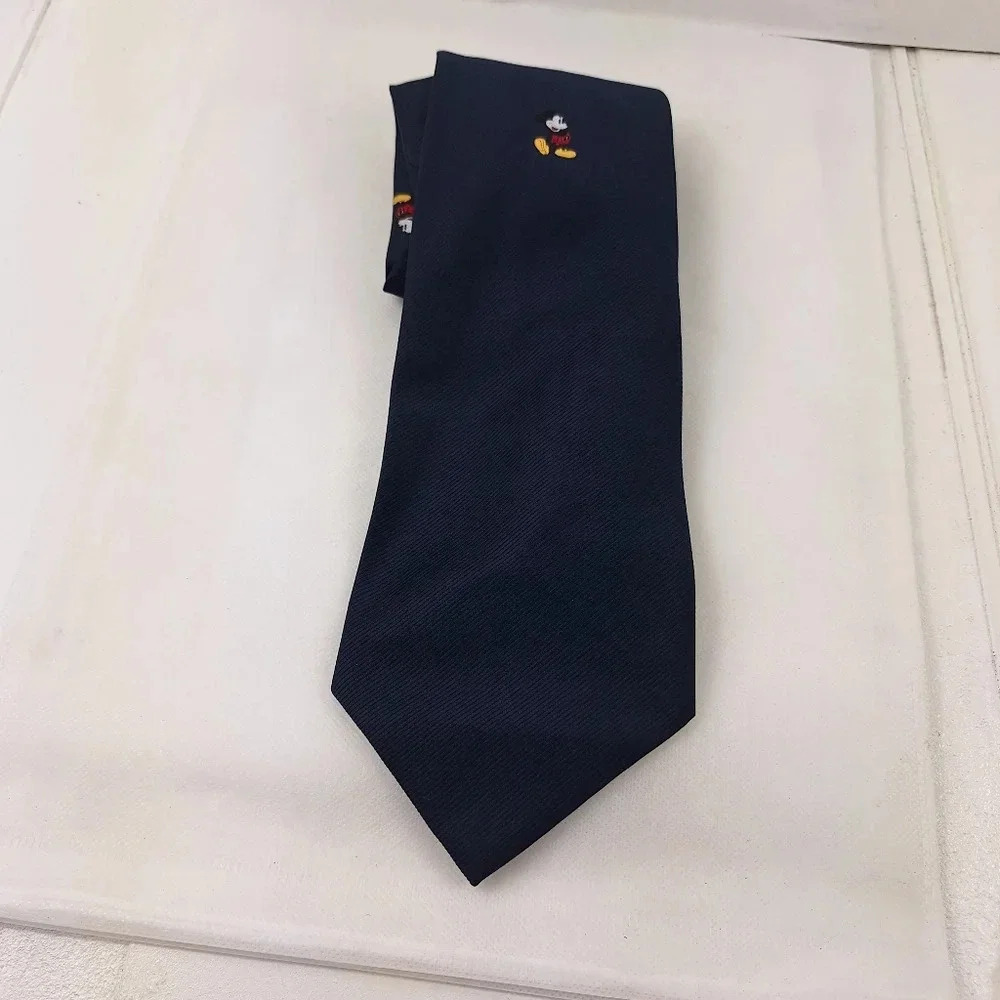 Disney Mickey Mouse Dark Blue Adjustable Mens Tie Retro - Picture 2 of 7